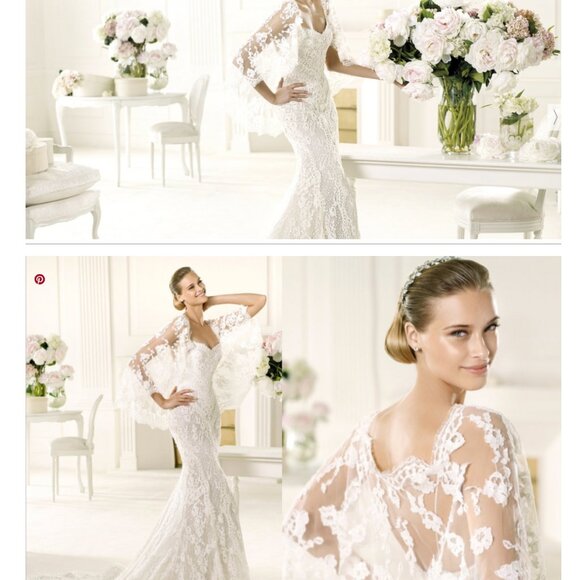 Mermaid Sweetheart Lace Wedding Dress - Picture 2 of 16